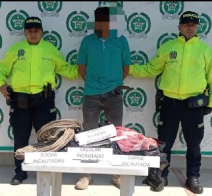 Capturado en flagrancia por abigeato 