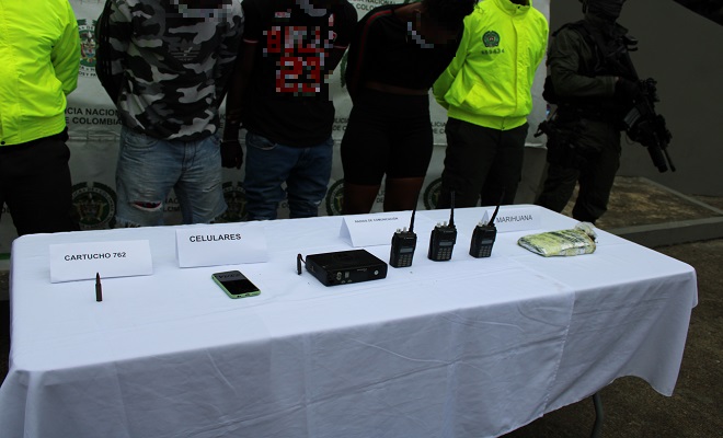 Capturados tres presuntos integrantes de grupo delincuencial en Quibdó dedicados al microtráfico y hurto