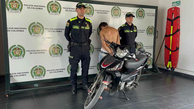Capturado en Girón delincuente prolífico por el delito de hurto a motocicleta