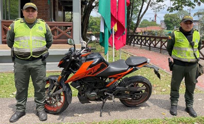 Policía recuperó motocicleta hurtada en Villavicencio
