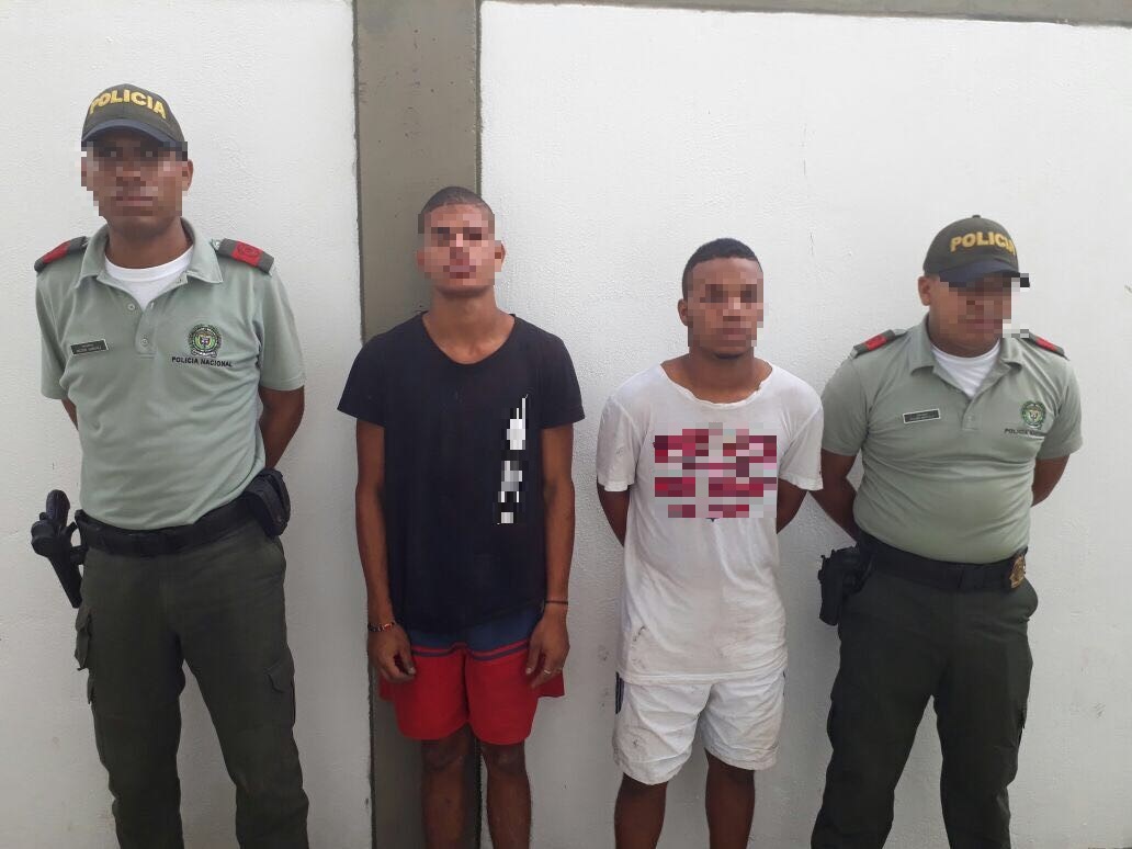 Policía Nacional logro la captura de dos ciudadanos por el delito de hurto