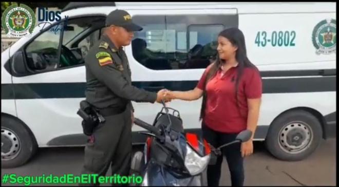 Motocicleta recuperada