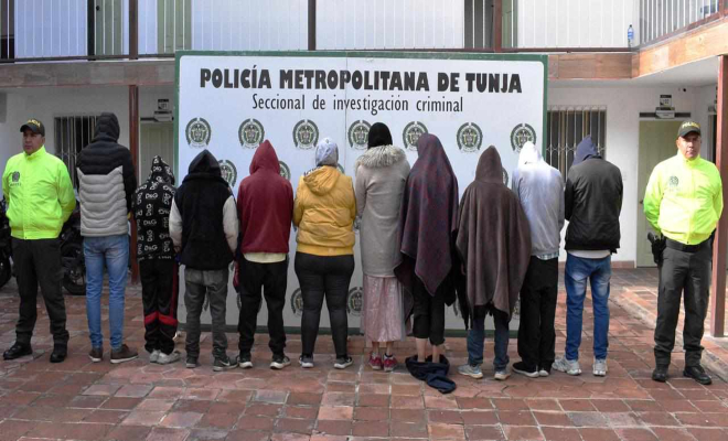 12 capturas por estupefacientes Tunja