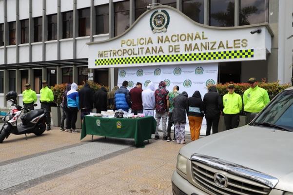 13 personas fueron capturadas en el municipio de Villamaría Caldas