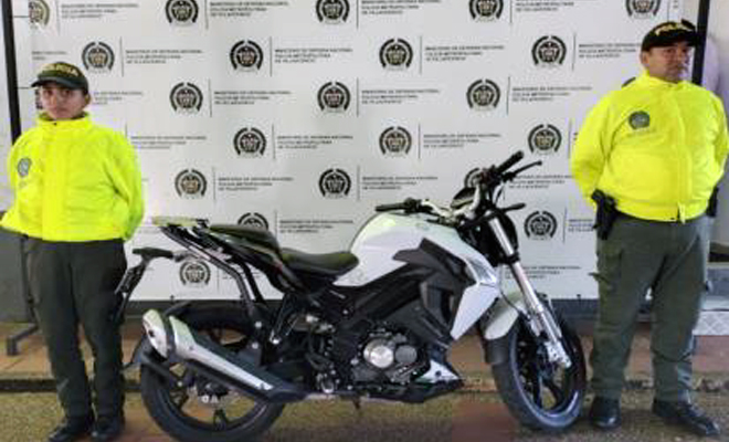 Policía recuperó una motocicleta por hurto en Villavicencio