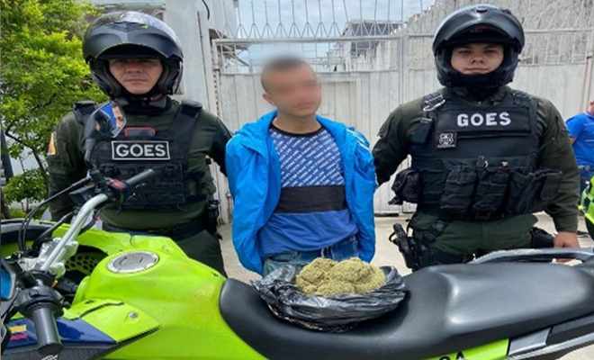 Policía capturó un hombre por tráfico de estupefacientes en el barrio Brisas del Guatiquía