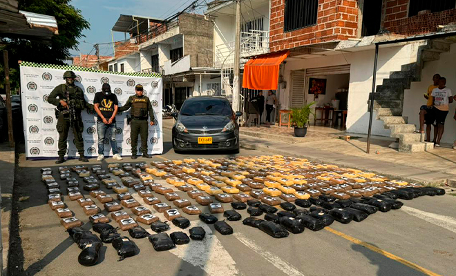 Fueron hallados al interior 217 Kilogramos de marihuana.