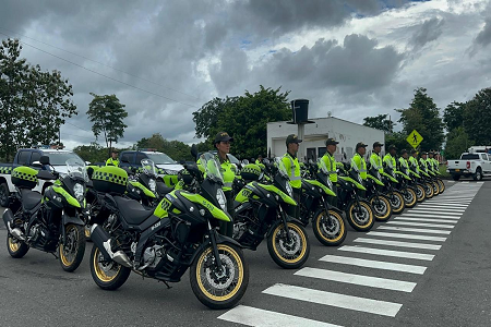 Entrega de nuevo parque automotor por parte de Autopistas Urabá a la Policía de Tránsito