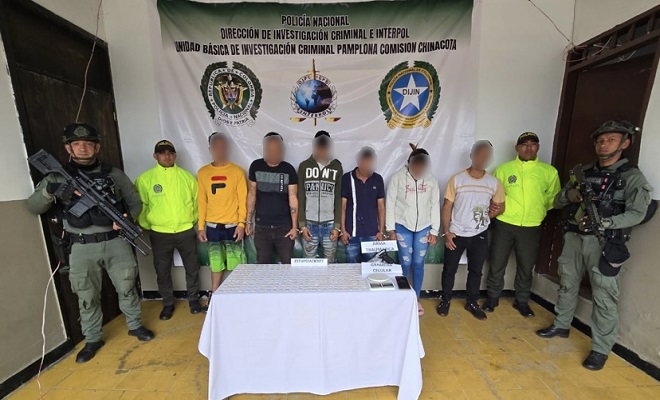 Seis capturados en Chinacota