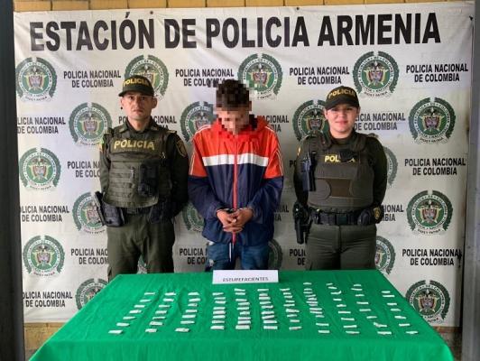 Hombre capturado y 75 dosis de base de 'coca' incautadas 