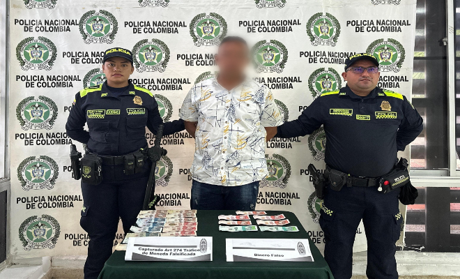 Capturan en Magangué a hombre con más de 370 mil pesos en billetes falsos