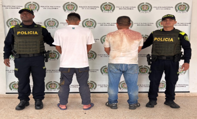 dos hombres capturados por el delito de violencia intrafamiliar 