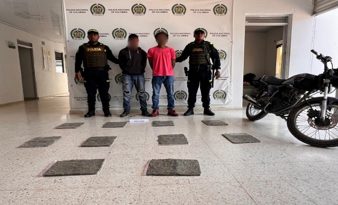 Capturados dos presuntos delincuentes por tráfico de estupefacientes 