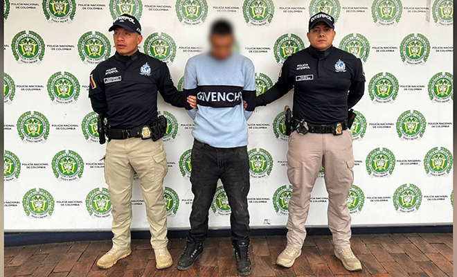 En Bogotá, la DIJIN capturó a través de una notificación roja de Interpol a un ciudadano colombiano solicitado en extradición por el delito de homicidio
