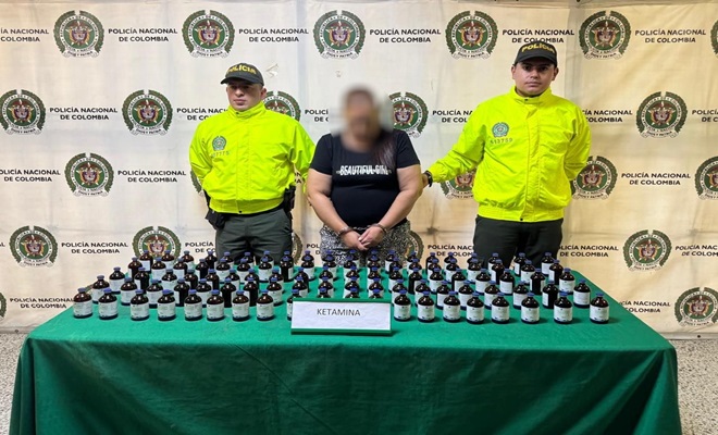 Capturada con 100 frascos de Kentamina