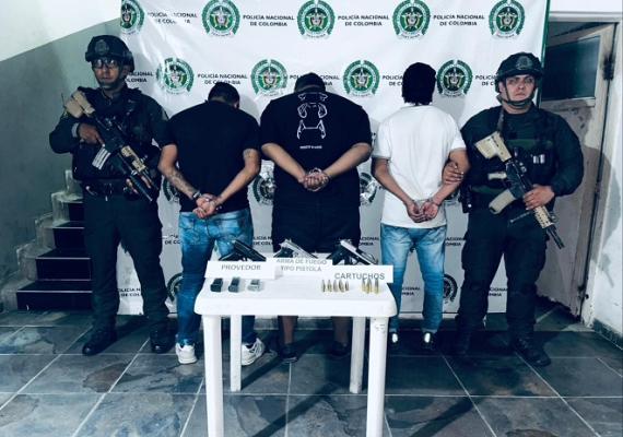 Capturadas en flagrancia tres personas quienes portaban armas de fuego sin permiso legal 