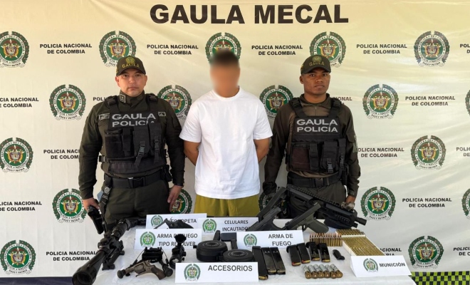 Alias 'Jota' tenía en su poder armas y municiones