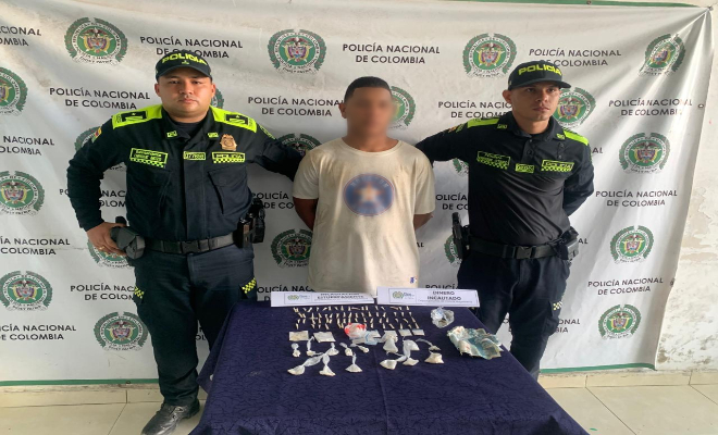 Patrulla de vigilancia captura a joven por estupefaciente en Aracataca