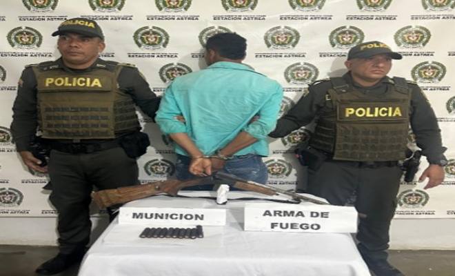 Capturado en Astrea un hombre por porte ilegal de arma de fuego