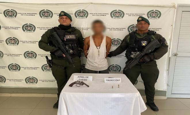 Capturado en Bosconia hombre que portaba arma de fuego ilegal
