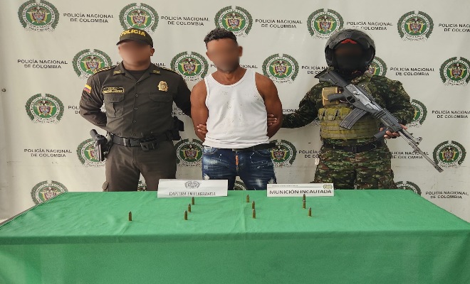 Capturado un hombre con munición en el sur de Montería