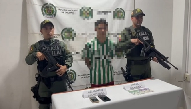 Capturado por el delito de extorsión