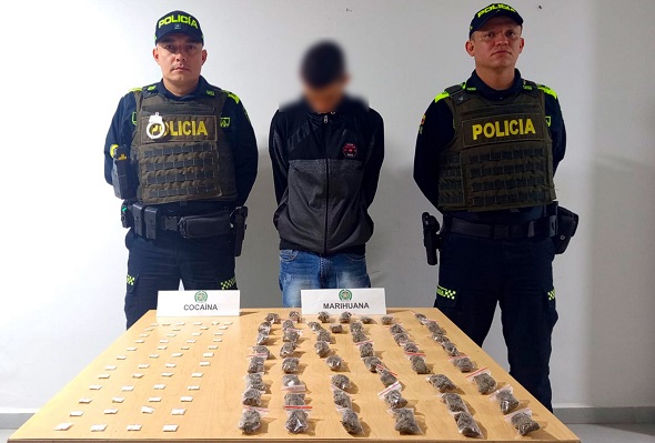 Capturados dos hombres en Santander por porte y comercialización de estupefacientes