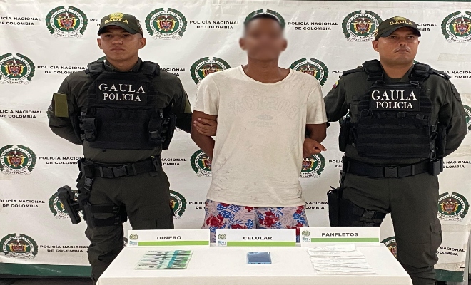 Capturado por el delito de extorsion