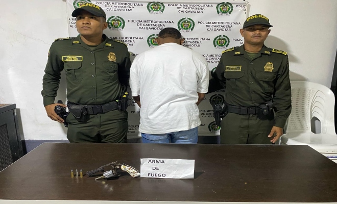 Capturado por el delito de porte ilegal de armas de fuego