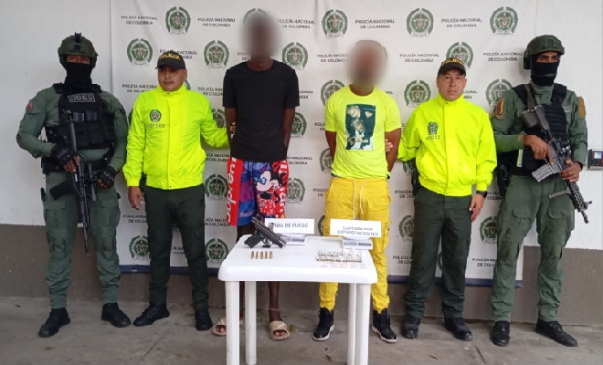 Capturados ‘Brayan’ y ‘Polo Polo’ traficantes de armas y estupefacientes en el norte del Cauca