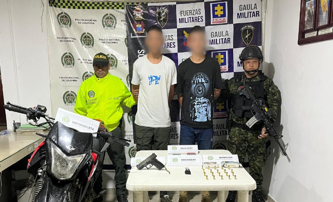 Presuntos integrantes de las Autodefensas Conquistadoras de la Sierra Nevada en Zona Bananera