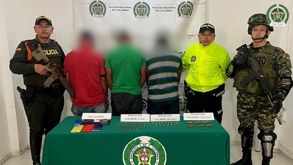 Capturados con los elementos incautados