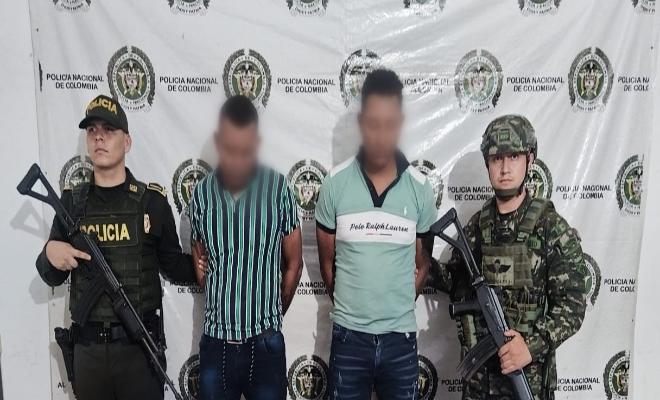 Capturan a dos personas de 28 y 40 años de edad.