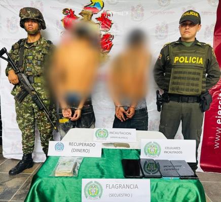 Capturados en flagrancia dos hombres y aprehendidos dos adolescentes por presunto secuestro 