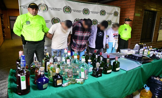 Capturados y licor adulterado