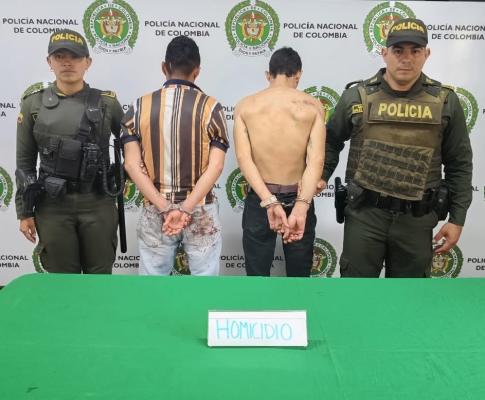 Capturados dos hombres conocidos como mancuso y omar por el delito de homicidio