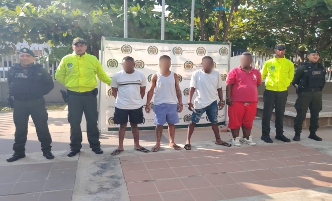 Capturados cuatro presuntos delincuentes por el delito de hurto