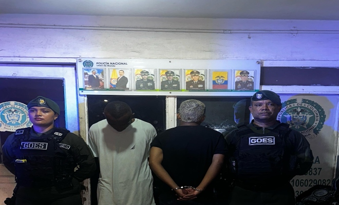 Capturados dos presuntos delincuentes por porte ilegal de armas y municiones