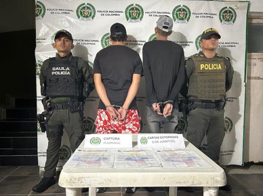 Capturados dos presuntos extorsionistas vinculados al grupo delincuencial los ‘Juanitos’