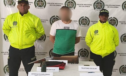 Capturado presunto integrante del ELN con armamento y material explosivo en operativo conjunto