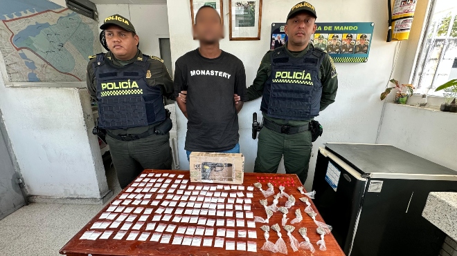 Capturado presunto jíbaro, con dosis de estupefacientes listas para su comercialización y un arma de fuego