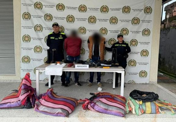 Dos sujetos capturados por realizar la actividad de carneo