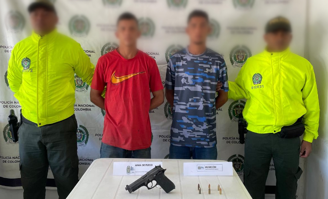 La Policía llegó al corregimiento de Soplador y capturó a alias “Ratón y Kiko” con armamento y munición