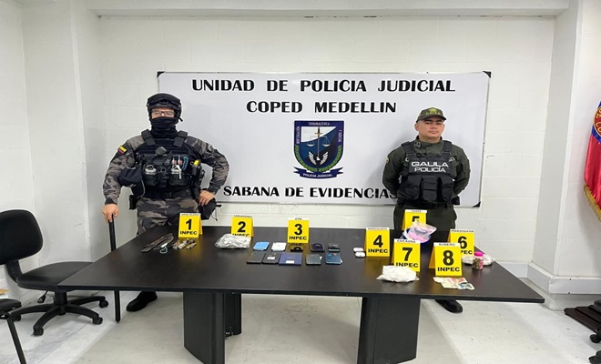 Elementos incautados en centro carcelario como celulares y estupefacientes