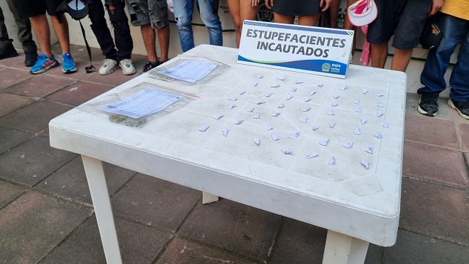 Elementos incautados en registro y allanamiento