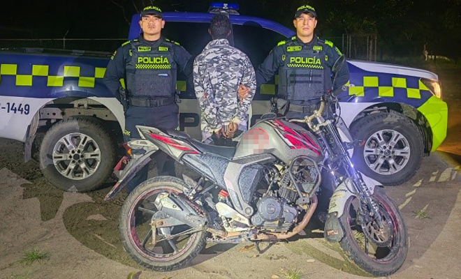Uniformados de la Policía Nacional lograron establecer que, el automotor había sido hurtado en el municipio de Puerto Gaitán en el mes de septiembre del año anterior. Motivo por el cual esta persona fue dejada a disposición de las autoridades por el delito de receptación.