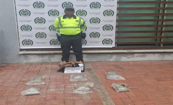 incautaron seis kilos de marihuana que pretendían ingresar a Cartagena