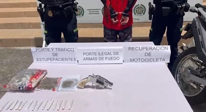 Estupefaciente incautado al capturado