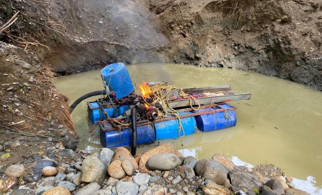 Seccional de Carabineros y Protección Ambiental en coordinación con apoyo del CTI, Grupo de Inteligencia Aérea 12 CACOM 1 de la Fuerza Aérea Colombiana y Corpocaldas