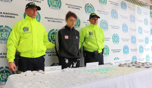 aptura en flagrancia de alias ‘Manitas’ y la ‘Flaca’ por el delito de Tráfico, Fabricación o Porte de Estupefacientes